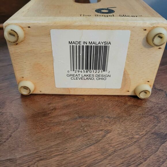 The Bagel Slicer Wood Great Lakes Design - Picture 7 of 7